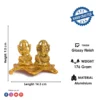 Beautifully Crafted Laxmi and Ganesh with Diya - Image 3