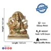 Alluring Panchmukhi Hanuman Dhyan Mudra Idol (Brass) - Image 3