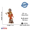 Aesthetic Krishna Colorful Brass Idol - Image 3