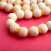 Handcrafted Wodden White Jap Mala - 9mm - Image 2
