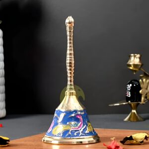 Brass Peacock Handbell (Ghanti)