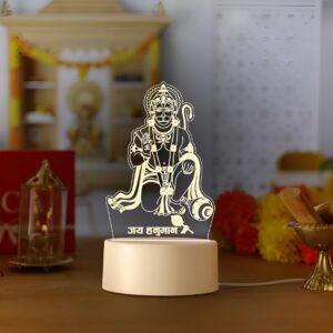 Engraved Hanuman Ji on Wood