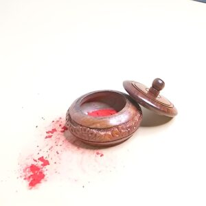 Wooden Kumkum Box